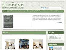 Tablet Screenshot of finesseproperty.com